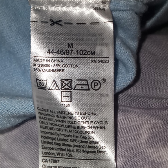 Banana Republic prem. cotton/cashmere Pict#2 Blue - Picture 3 of 4